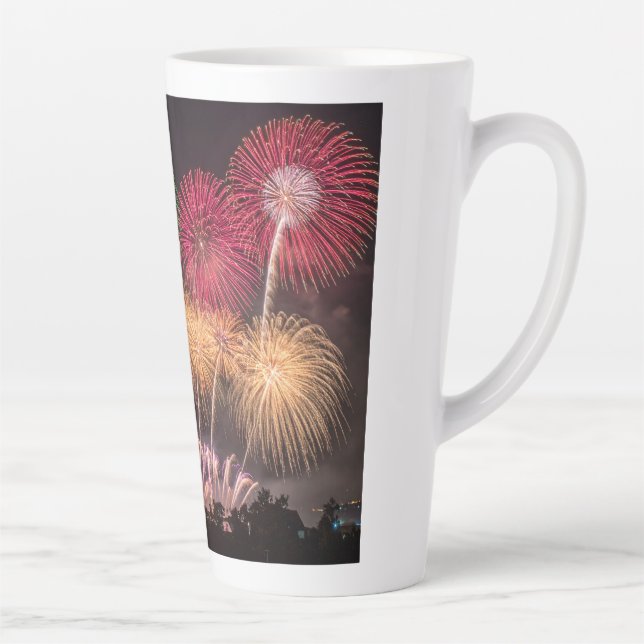 Caneca De Café Latte fireworks (Direita)