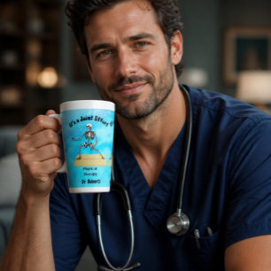 Caneca De Café Latte Fisioterapeuta "É um Esforço em Conjunto"