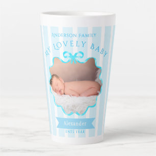 Caneca De Café Latte Fita de Arco Bebê Menino Recém-Nascido