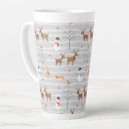 Caneca De Café Latte Fita de inverno de Natal Latte Mug