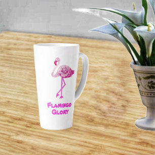 Caneca De Café Latte Flamingo Glory Latte Mug