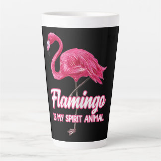 Caneca De Café Latte Flamingo Spirit Animal Tropical Bird Fans