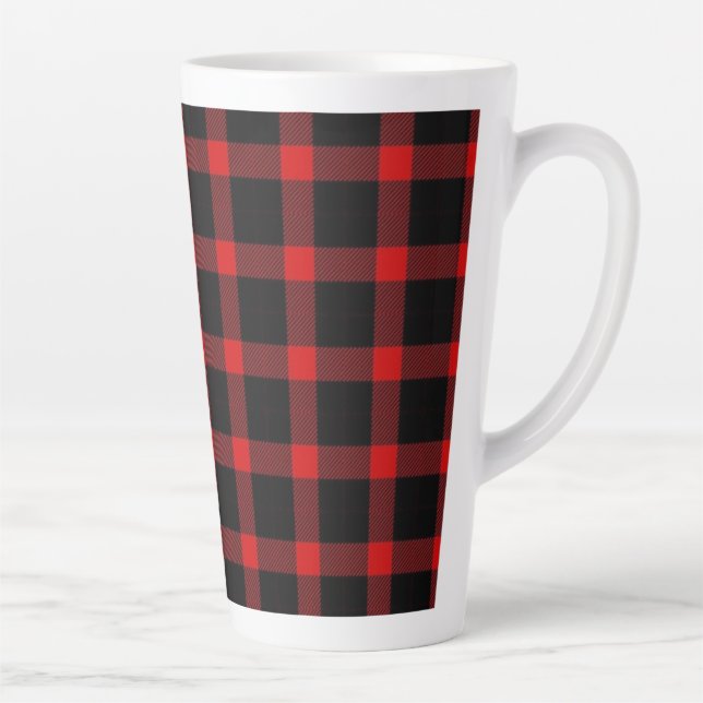 Caneca De Café Latte Flanela de Natal (Direita)