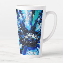 Caneca De Café Latte Fleur bleue
