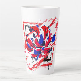 Caneca De Café Latte Fleur éclatée