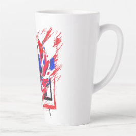 Caneca De Café Latte Fleur éclatée
