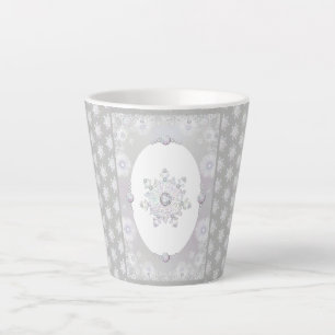 Caneca De Café Latte Floco de neve branco