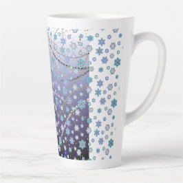 Caneca De Café Latte Flocos de neve 16