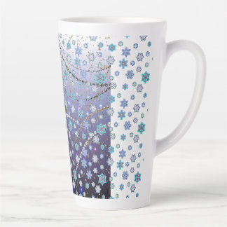 Caneca De Café Latte Flocos de neve 16