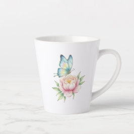 Caneca De Café Latte Flor