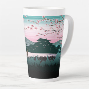 Caneca De Café Latte Flor