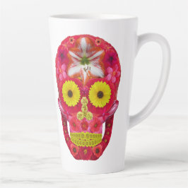 Caneca De Café Latte Flor - Caveira 6