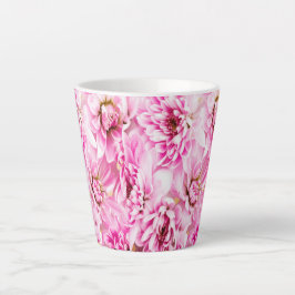 Caneca De Café Latte Flor Chrysanthemum Rosa