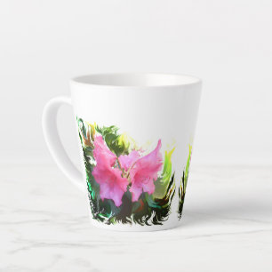 Caneca De Café Latte flor de Azalea