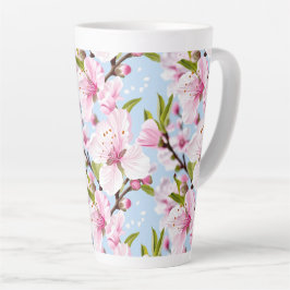 Caneca De Café Latte    Flor de Cerejeira