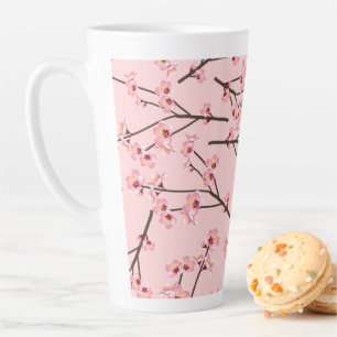 Caneca De Café Latte Flor de Cerejeira