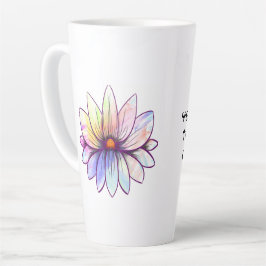 Caneca De Café Latte Flor de lótus com latão de atitude