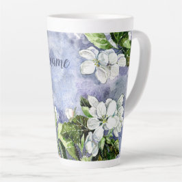 Caneca De Café Latte Flor de macieira