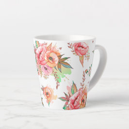 Caneca De Café Latte flor de primavera