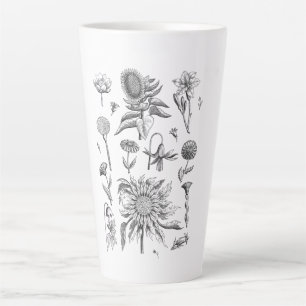 Caneca De Café Latte Flor Selvagem - Flor Bonita - Plantas