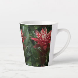 Caneca De Café Latte Flor Vermelho