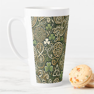 Caneca De Café Latte Floração Celta