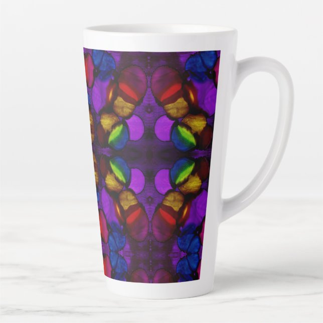 Caneca De Café Latte Floração Elétrica (Direita)
