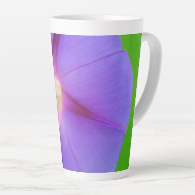 Caneca De Café Latte Floral (Ângulo direito)