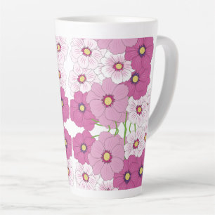 Caneca De Café Latte Floral Latte Mug