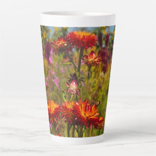 Caneca De Café Latte Flores