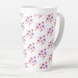 Caneca De Café Latte Flores Caprichosas