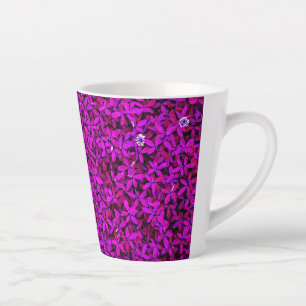 Caneca De Café Latte Flores Cuecas Roxas