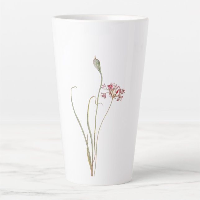 Caneca De Café Latte Flores de Cebola Selvagem (Frente)