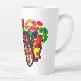Caneca De Café Latte flores de Chihuahua