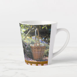 Caneca De Café Latte Flores de jardim Amo meu jardim pessoal