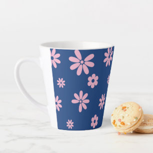 Caneca De Café Latte Flores e Pétalas 13