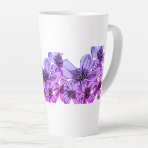Caneca De Café Latte Flores Filtro Miami