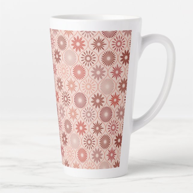 Caneca De Café Latte Flores Ogee Boho (Direita)