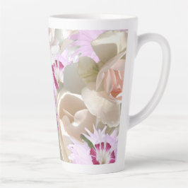 Caneca De Café Latte Flores para casamentos Rosa