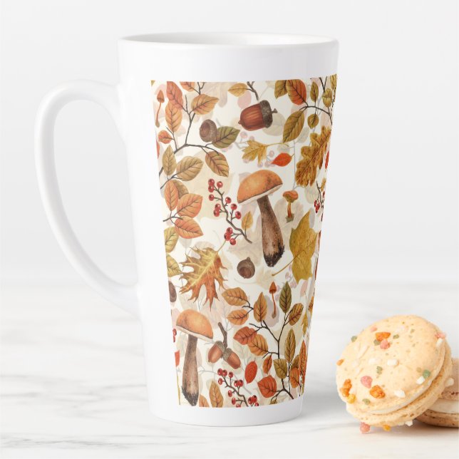Caneca De Café Latte Floresta automática em branco (In Situ)