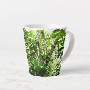 Caneca De Café Latte Floresta Dominicana I Natureza Verde Tropical