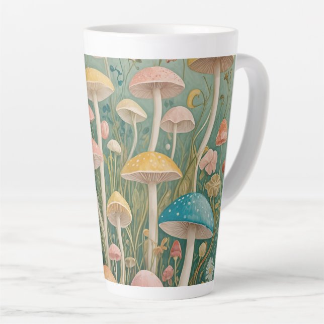 Caneca De Café Latte Floresta Encantada (Ângulo direito)
