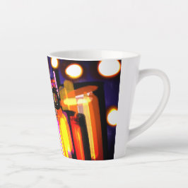 Caneca De Café Latte Floresta nebulosa de Wolf