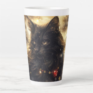 Caneca De Café Latte Floresta Negra Negra