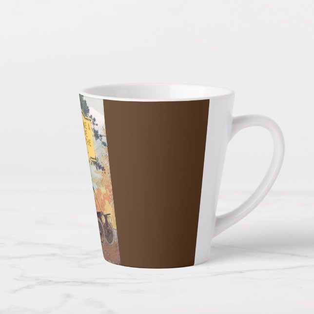 Caneca De Café Latte Floresta Vintage (Direita)