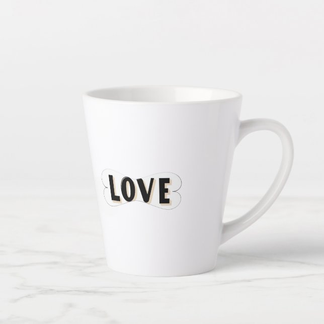 Caneca De Café Latte Fluxo de Amor (Direita)