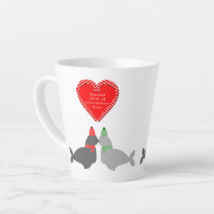 Caneca De Café Latte Focos Beijos de Natal Bonitos