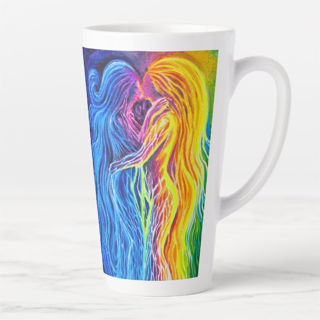 Caneca De Café Latte Fogo e água (Direita)