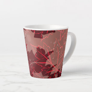 Caneca De Café Latte Folhas Douradas 1