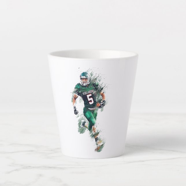 Caneca De Café Latte Football (Frente)